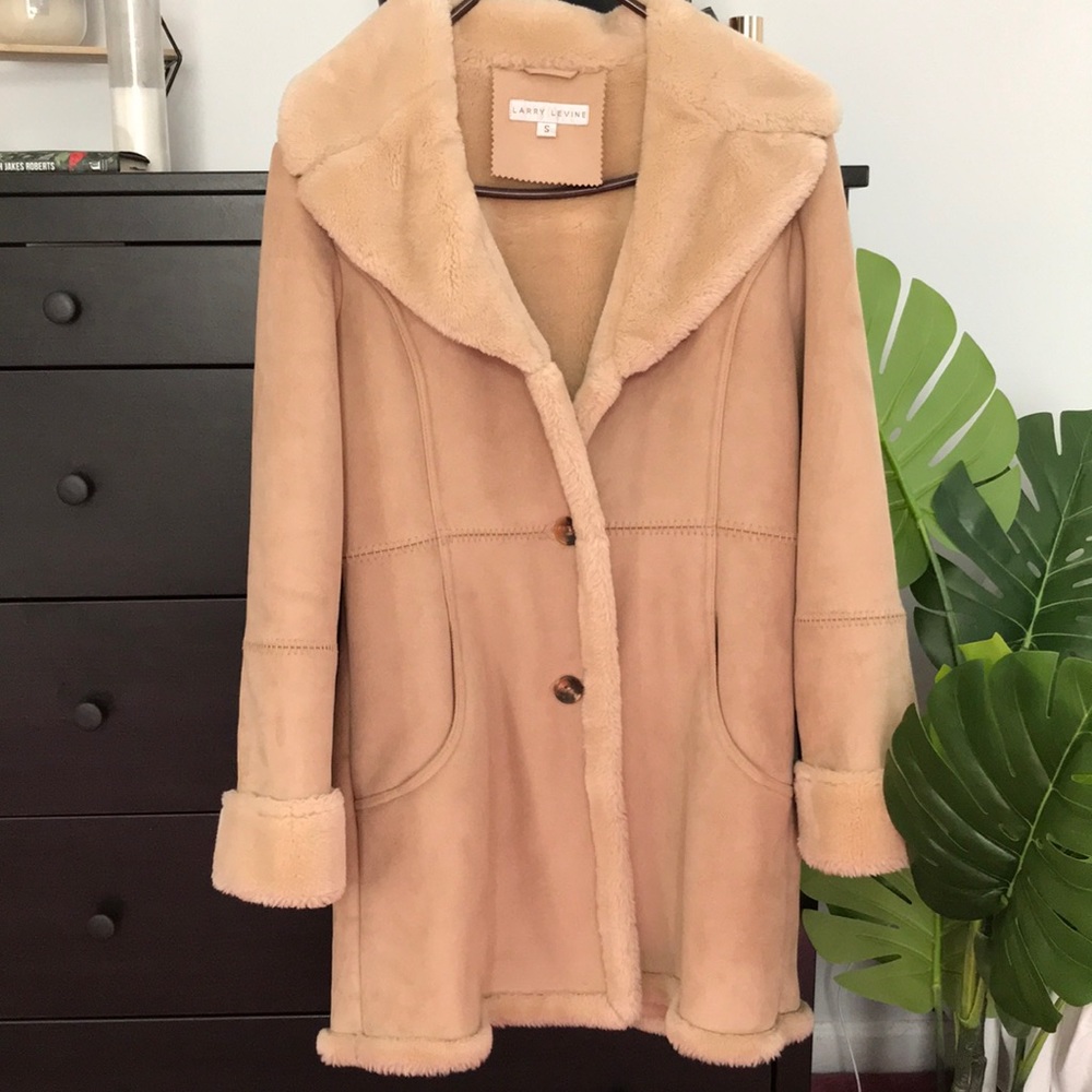 Larry Levine Faux Fur Peacoat